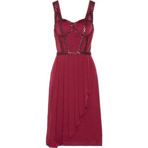 Mikael Aghal Burgundy Red Dress